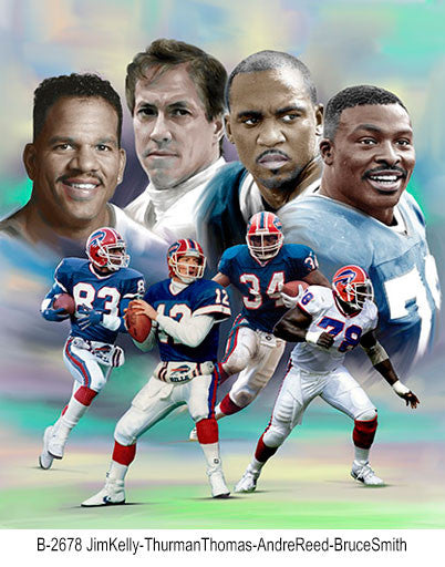 B-2678-JimKelly-ThurmanThomas-AndreReed-BruceSmith