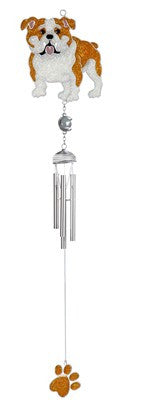 99441 Bull Dog Silver Gem Chime Wind Chime