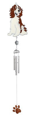 99442 Springer Spaniel Silver Gem Chime Wind Chime