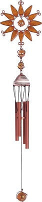 99909 Sunflower Copper Gem Wind Chime