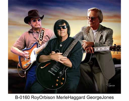 B-0160 RoyOrbison Merle Haggard GeorgeJones
