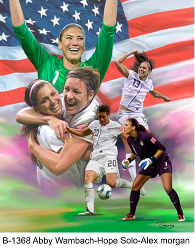 B-1368-Abby Wambach-Hope Solo-Alex Morgan