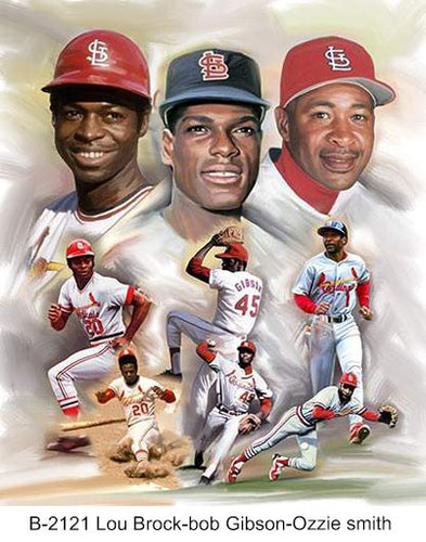 B-2121-Lou Brock-Bob Gibson-Ozzie Smith